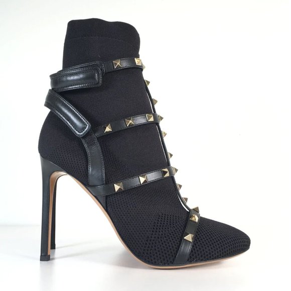 Valentino Rockstud Tronchetto Boots - Picture 2 of 5